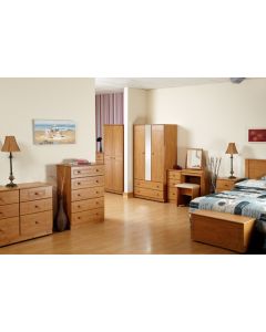 Mya Oak Kneehole Bedroom Unit