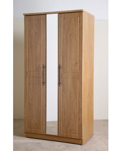 Mya Oak  3ft Mirrored Robe