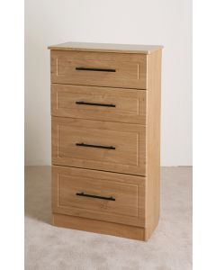 Mya Oak 4 Drawer Locker