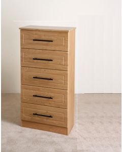 Mya Oak 5 Drawer Locker