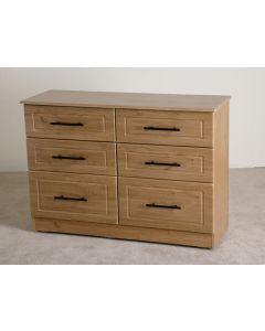 Mya Oak 6 Drawer Midi Chest