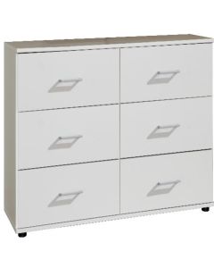  Davos - 6 Drawer Chest White