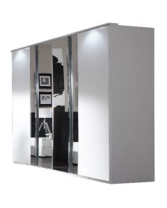   Davos - 4 Door 2 Mirror White Wardrobe