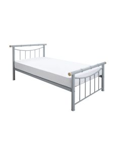 Joanne Silver Metal Bed (3') 