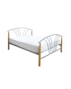 Juliet Silver  Metal Bed (3') 