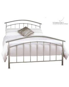 Merc Silver Metal Bed (4'6")