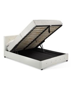 Quartz PU Leather Bed Black / Brown / White - (4'6")