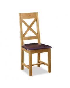 Salisbury Cross Back Chair with PU Seat