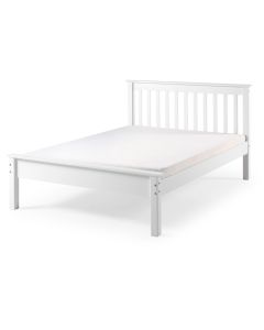 Arizona Low End White Bedframe - Double (4'6)